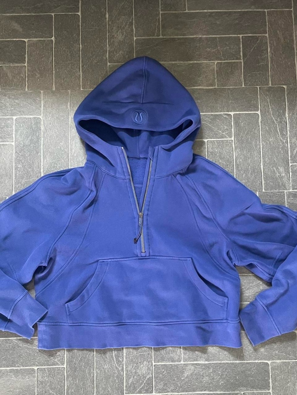 lululemon athletica Women's Royal Blue Half-Zip Hoodie Sweater